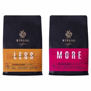 Zestaw kaw ziarnistych Wysocki Coffee More & Less Robusta Kick 2x250g - opinie w konesso.pl